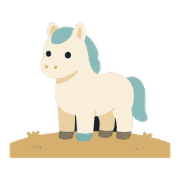 坤為地（こんいち）のキャラクター（おだやかな子馬）