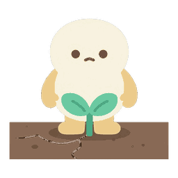 水雷屯（すいらいちゅん）のキャラクター（土を割って出る芽）