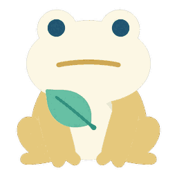 水天需（すいてんじゅ）のキャラクター（雨を待つカエル）