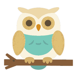 風地観（ふうちかん）のキャラクター（高い枝のフクロウ）