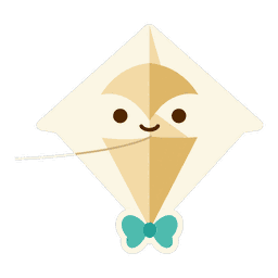 風雷益（ふうらいえき）のキャラクター（風を受けて上がる凧）