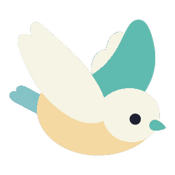 雷山小過（らいざんしょうか）のキャラクター（低く飛ぶ小鳥）