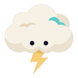 震（しん）のキャラクター（かみなり雲の子）